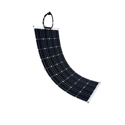 Lichte en gemakkelijk te installeren 100w 12v semi-flexibel zonnepaneel voor auto boten